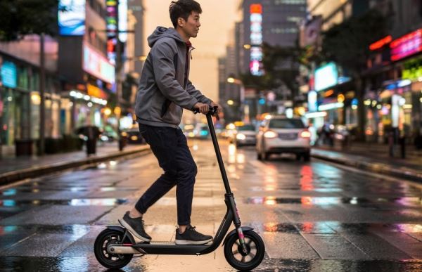 В Китае мужчина застрял головой в светофоре после столкновения на электросамокате